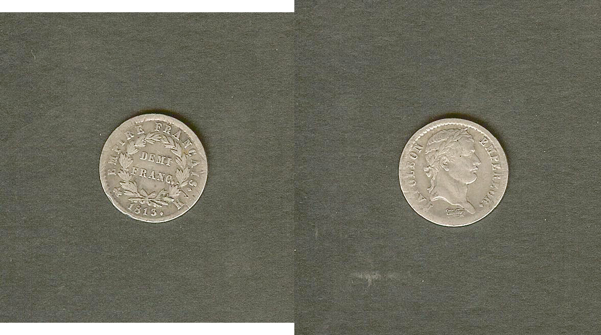 half franc Napoleon 1813K gVF